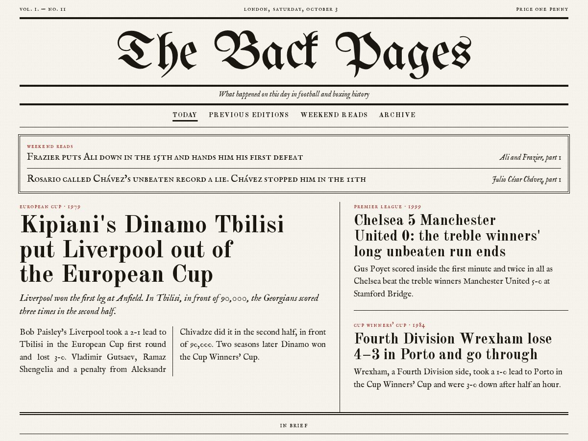Landing-page snapshot of thebackpagesdaily.com