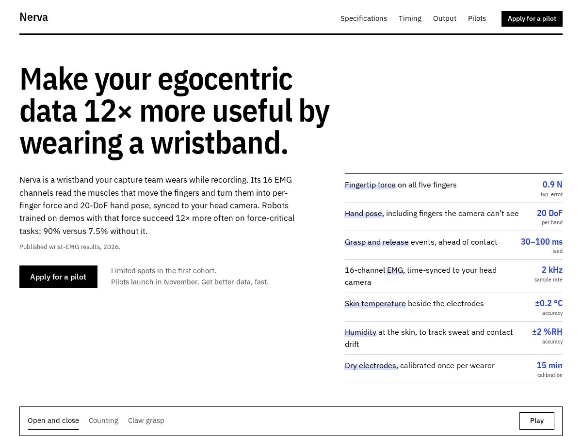 Landing-page snapshot of thenervecompany.com