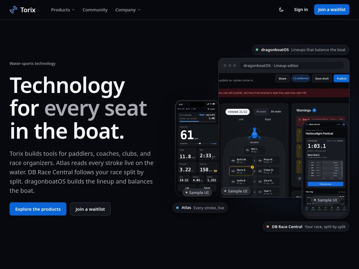 Landing-page snapshot of torixtech.app