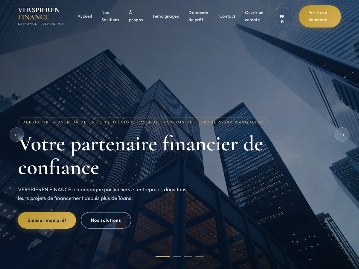 Landing-page snapshot of verspierengroup.com