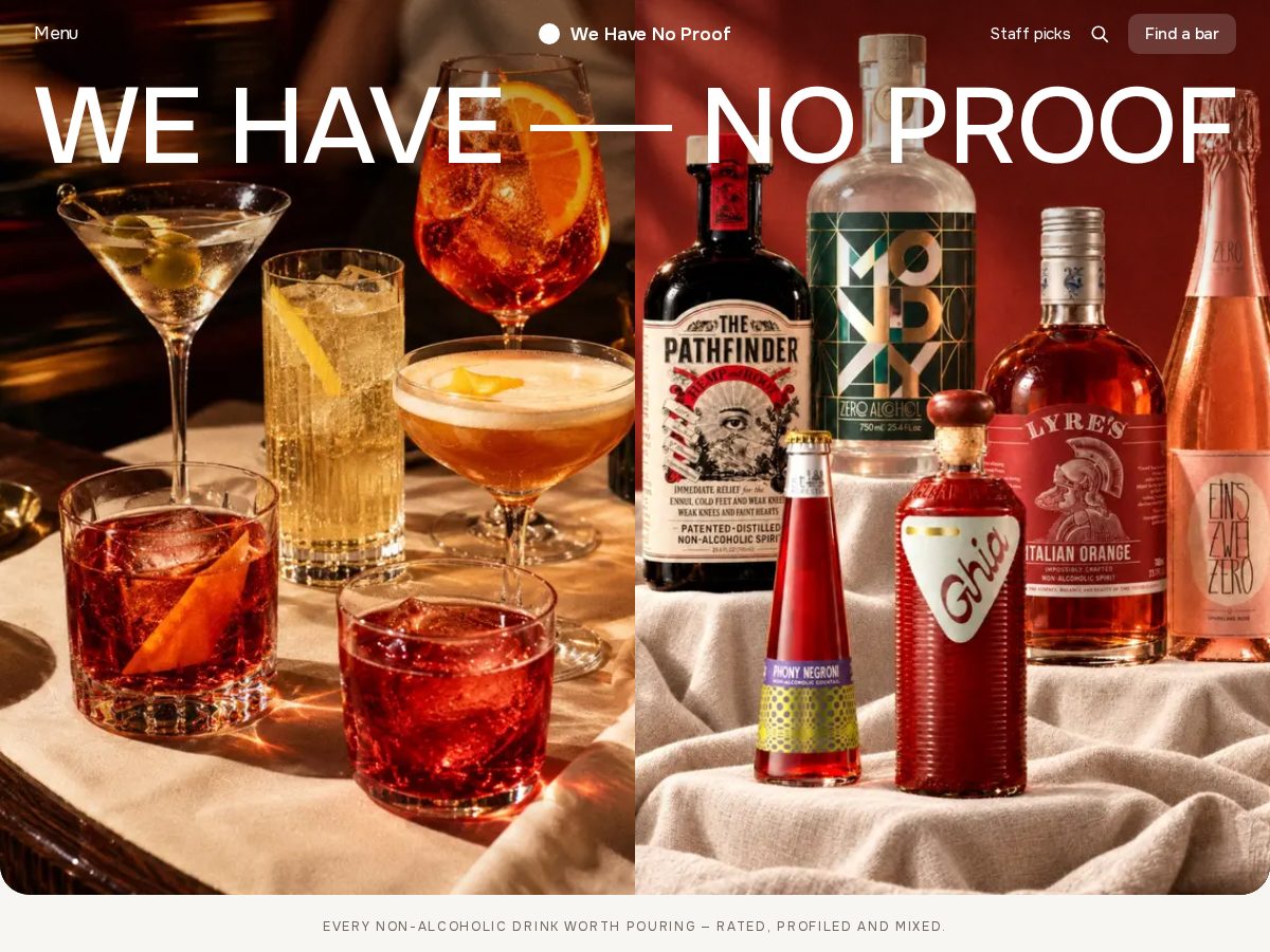 Landing-page snapshot of wehavenoproof.com