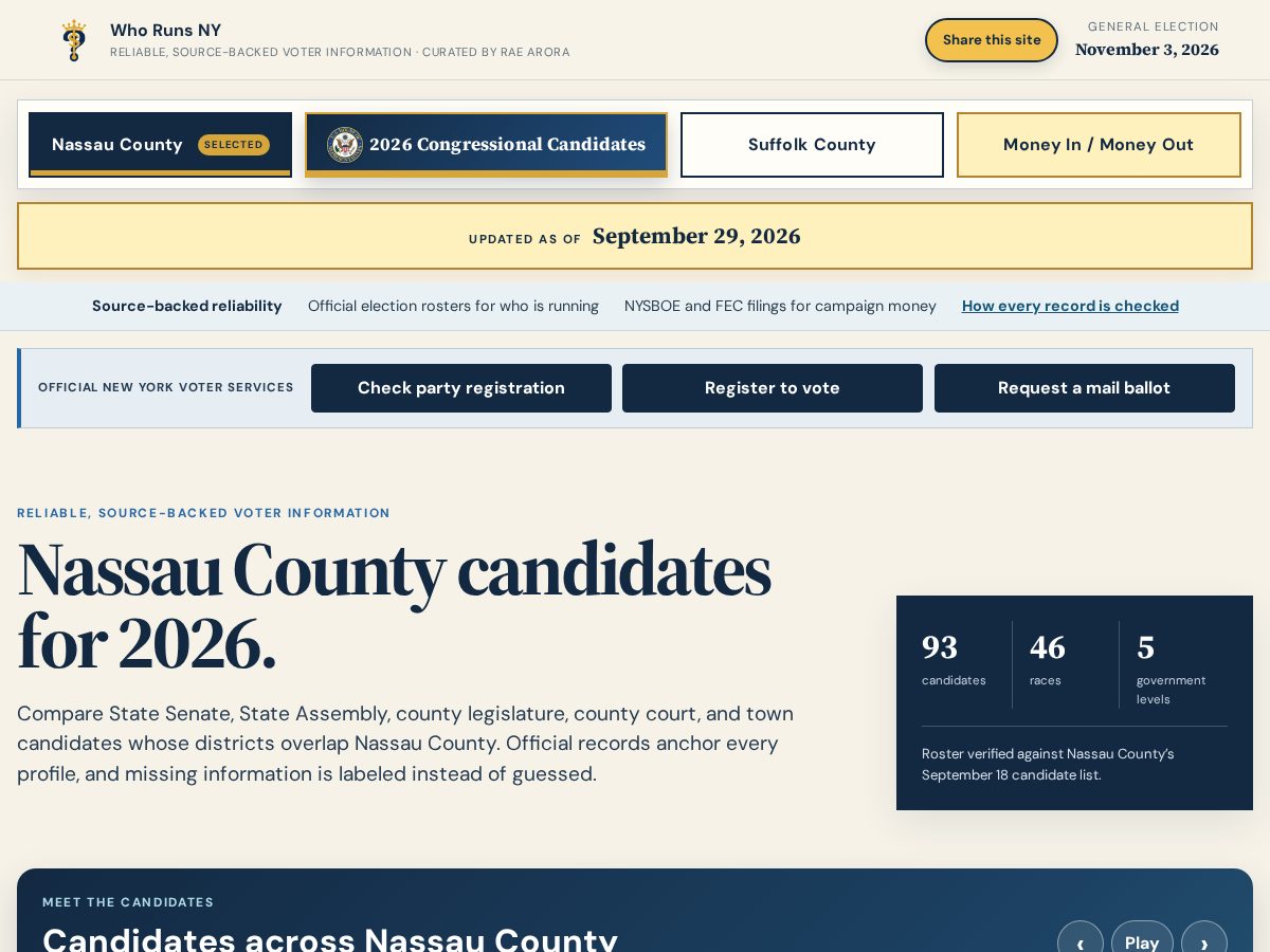 Landing-page snapshot of whorunsny.org