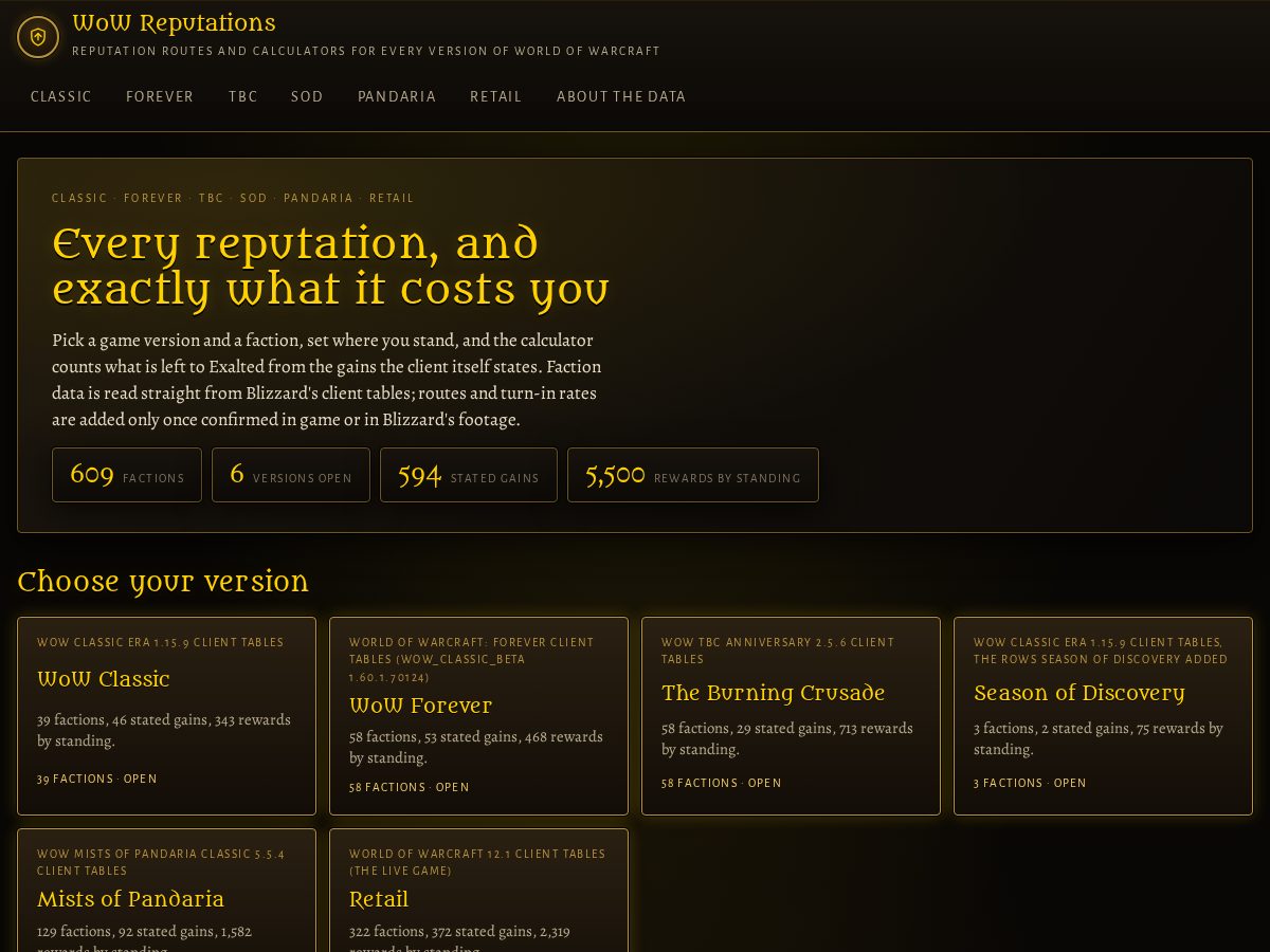 Landing-page snapshot of wowreputations.com