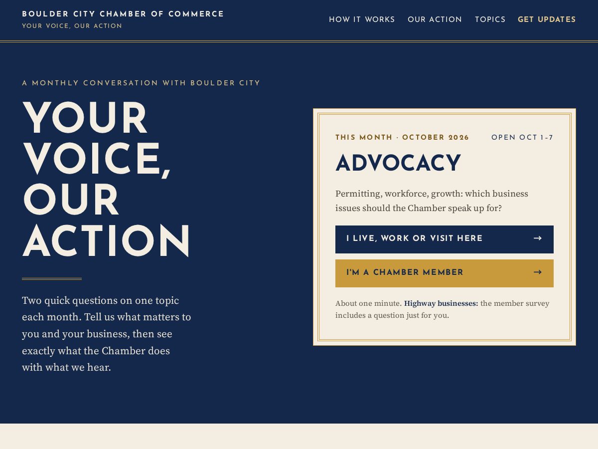 Landing-page snapshot of yourvoiceouraction.org
