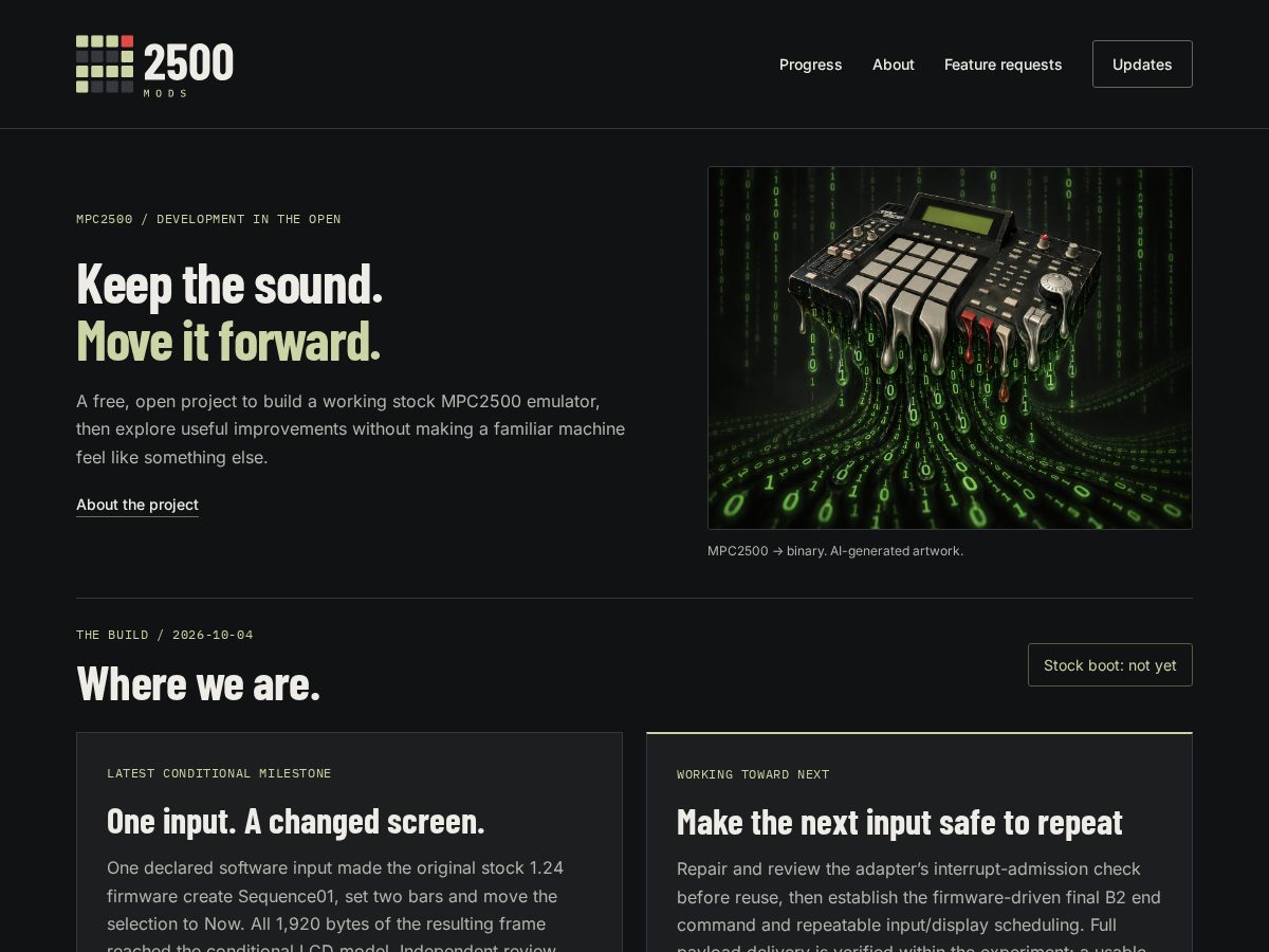 Landing-page snapshot of 2500mods.com