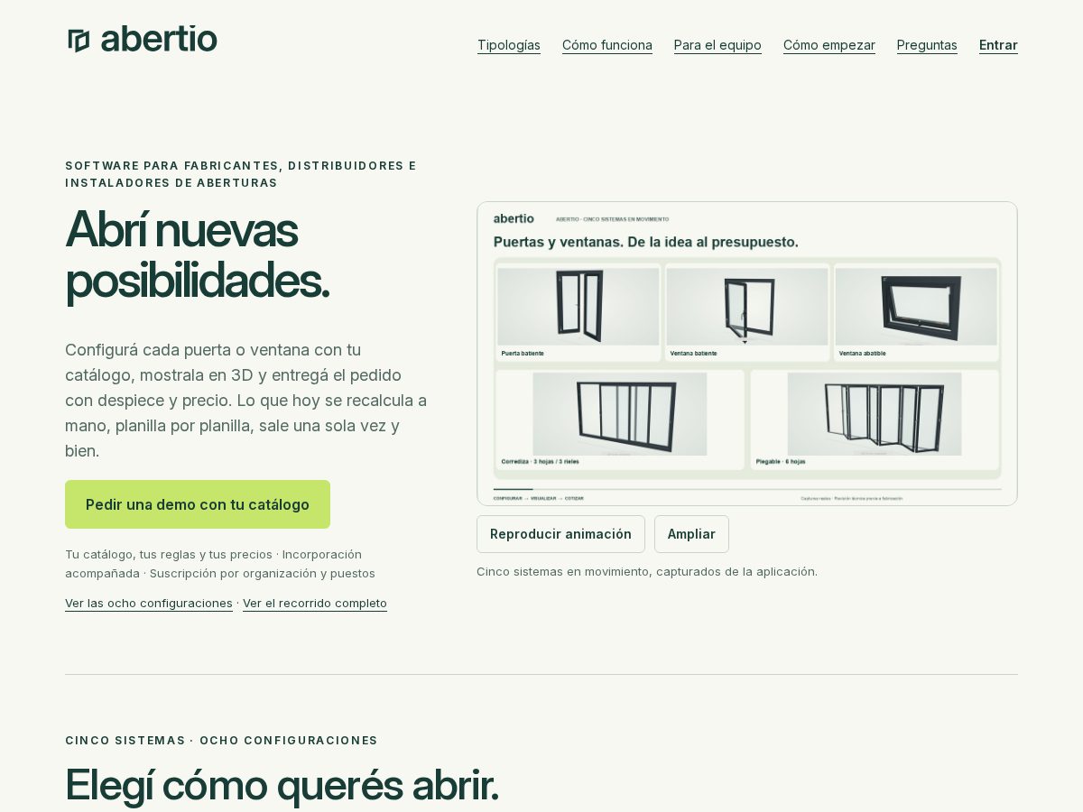 Landing-page snapshot of abertio.com