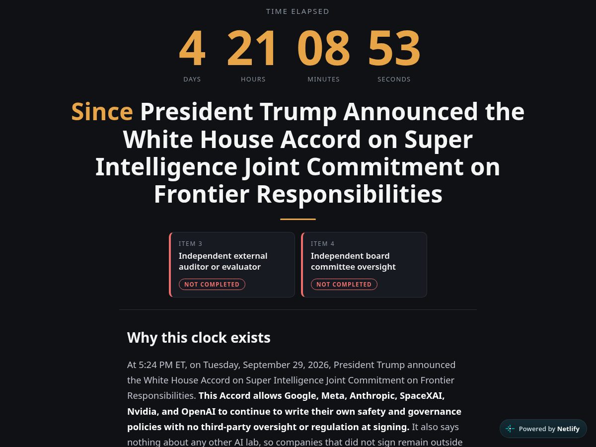 Landing-page snapshot of aiaccordclock.com