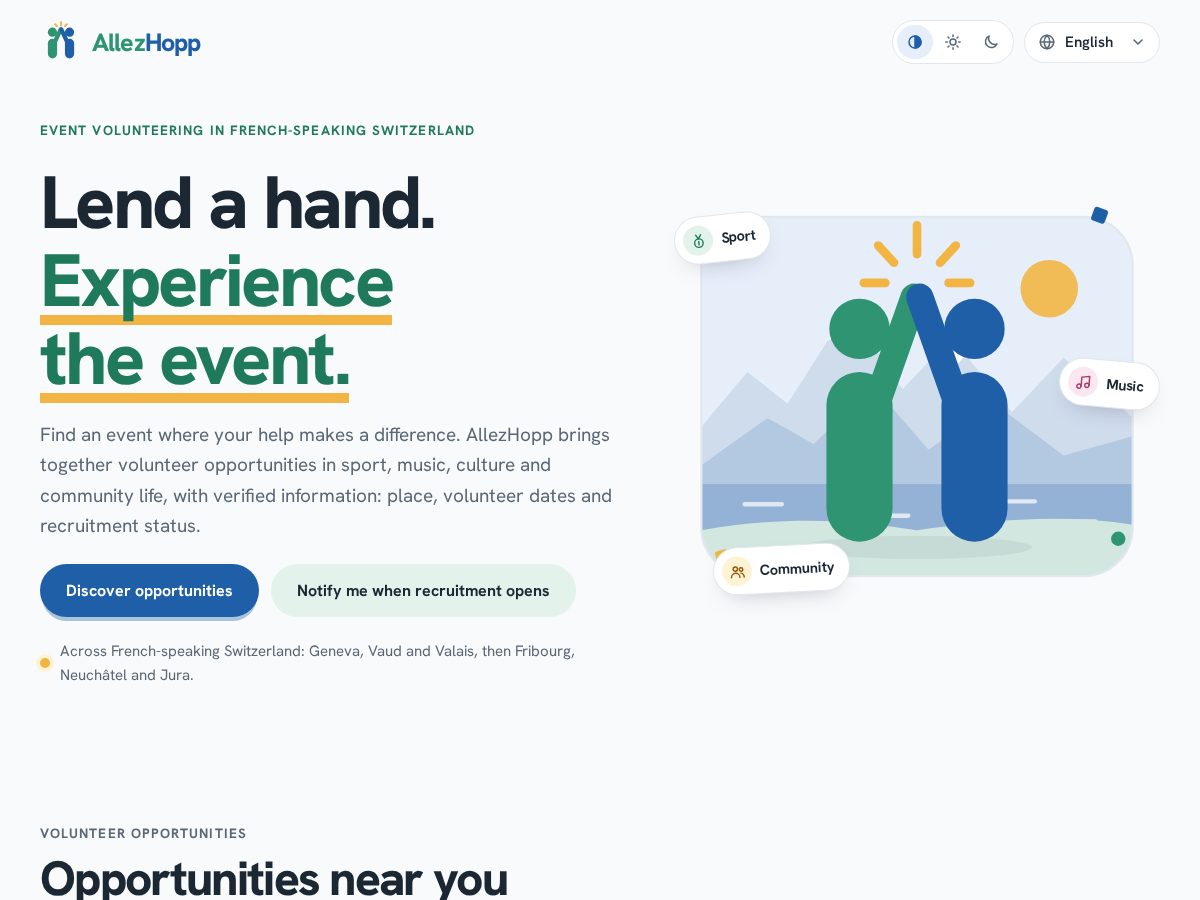 Landing-page snapshot of allezhopp.com