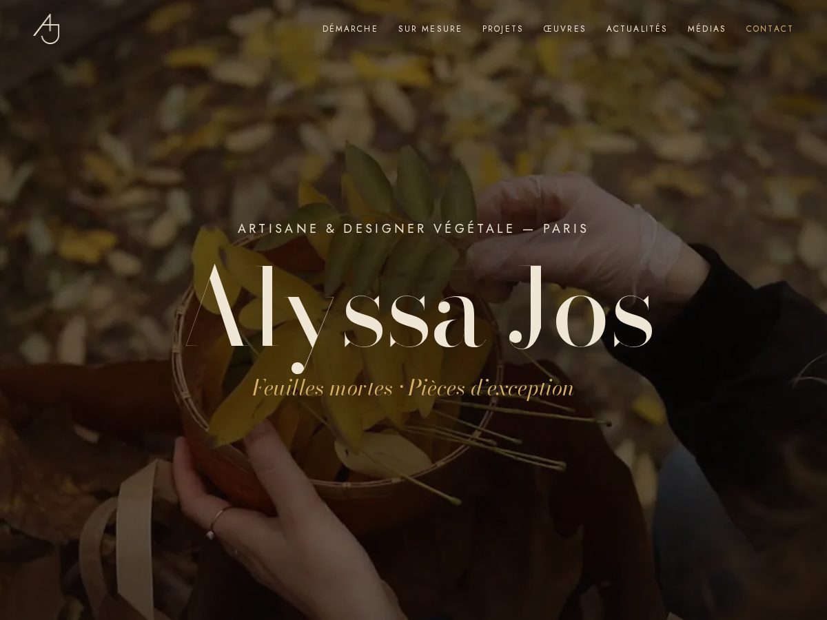 Landing-page snapshot of alyssajos.com