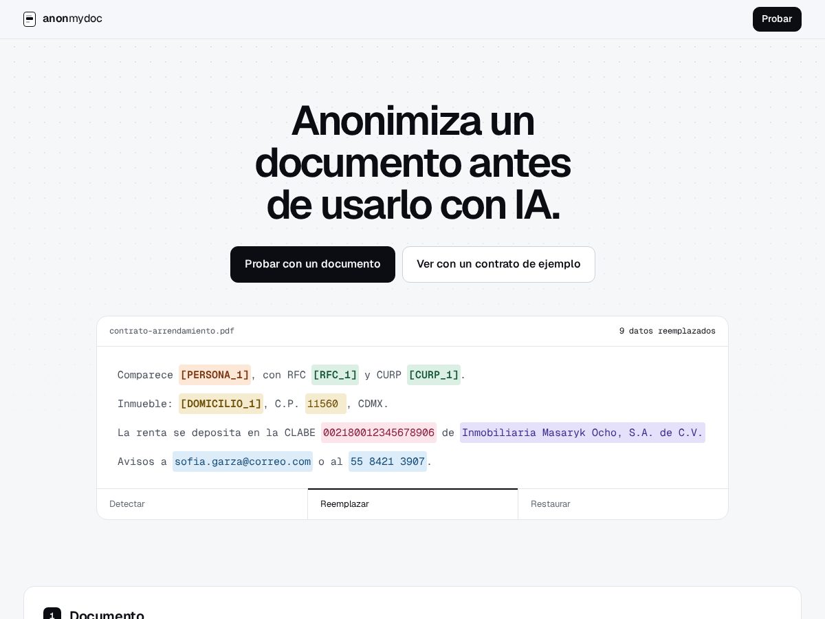 Landing-page snapshot of anonmydoc.net