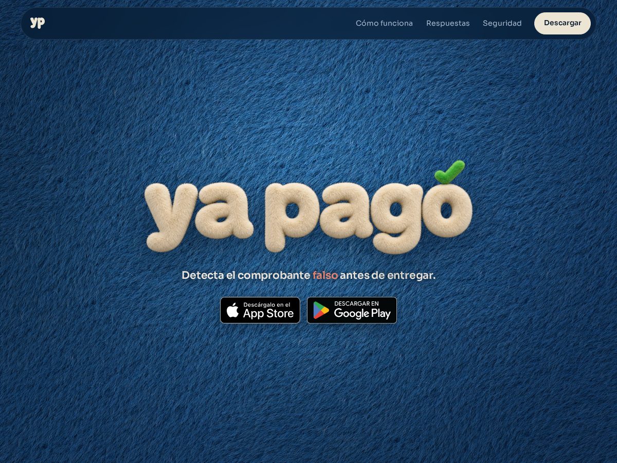 Landing-page snapshot of appyapago.com