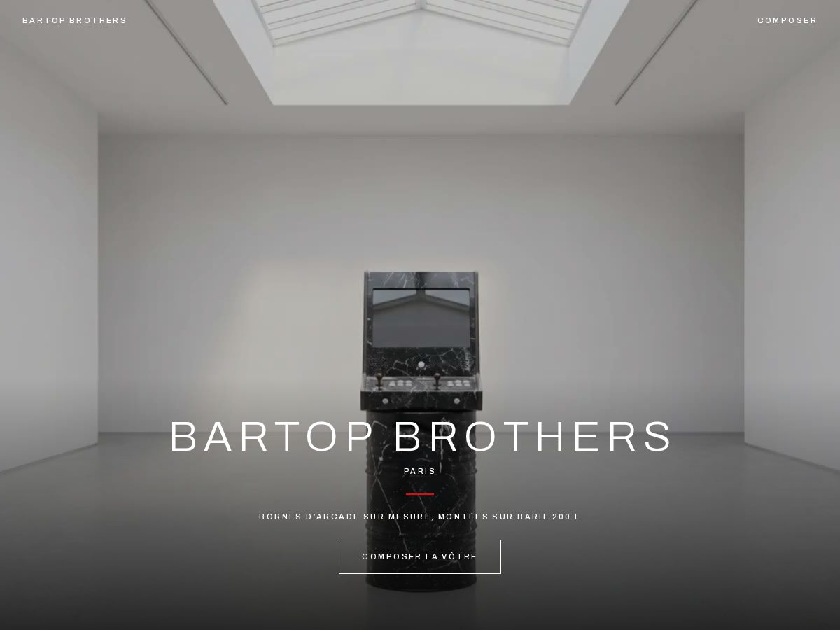 Landing-page snapshot of bartopbrothers.com