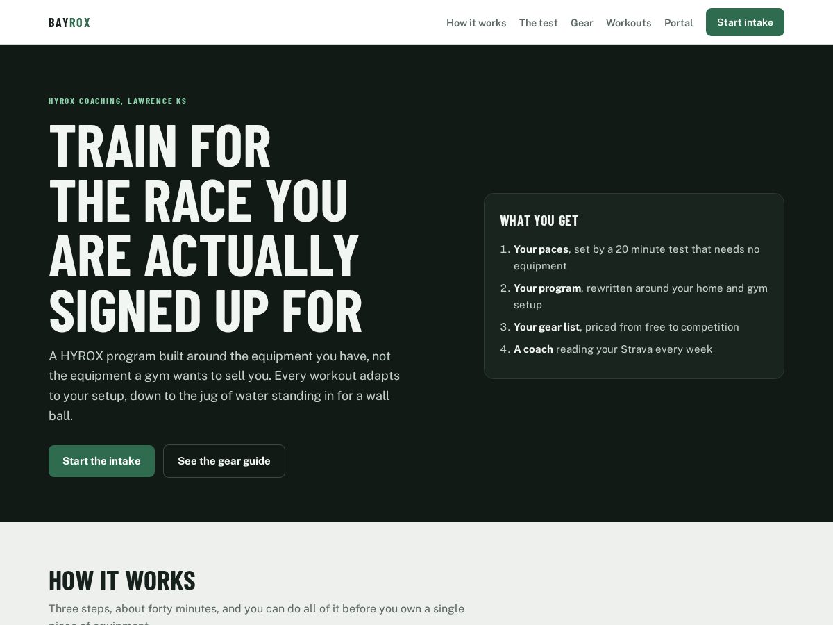 Landing-page snapshot of bayrox.app