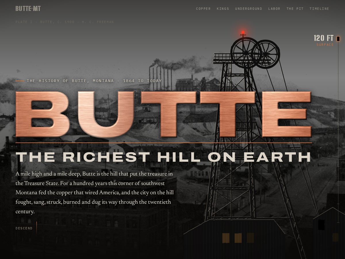 Landing-page snapshot of buttemontana.org