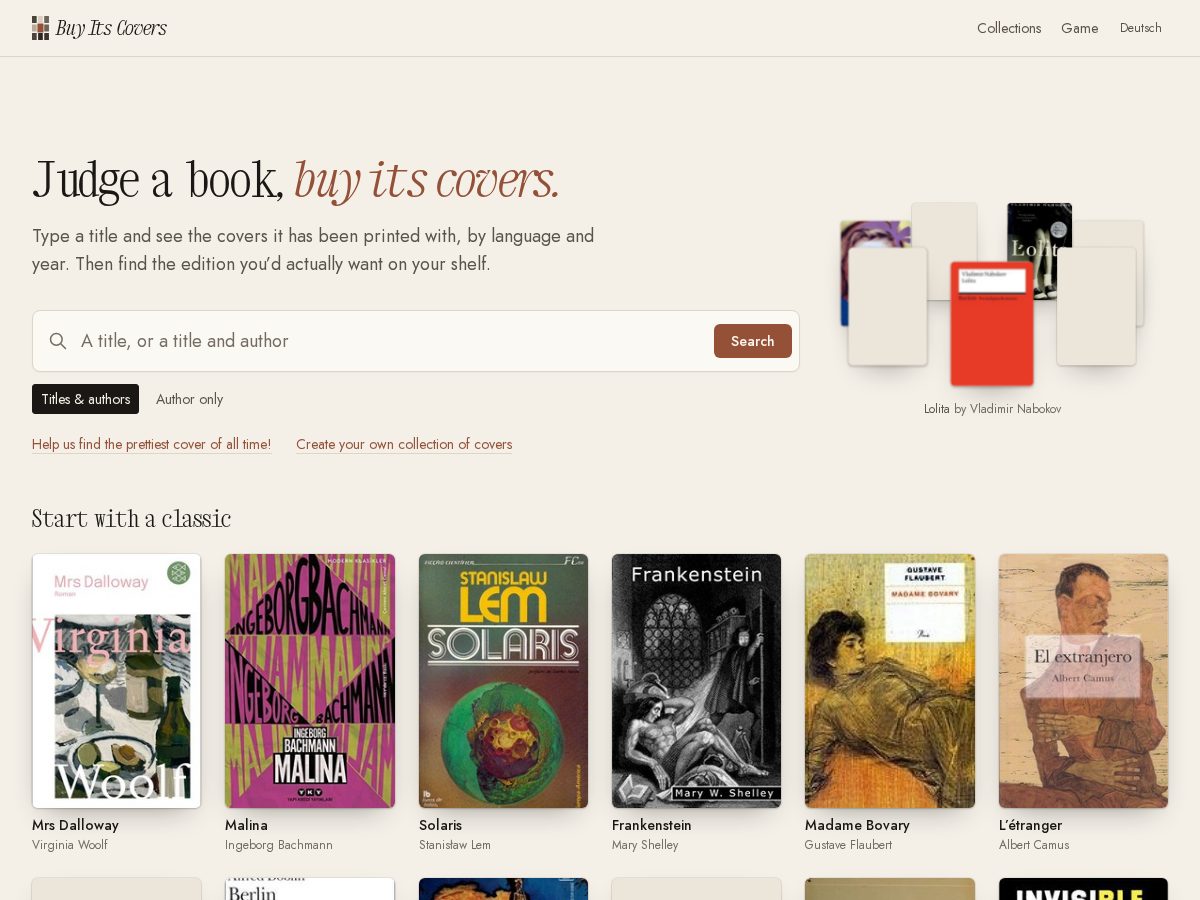 Landing-page snapshot of buyitscovers.com