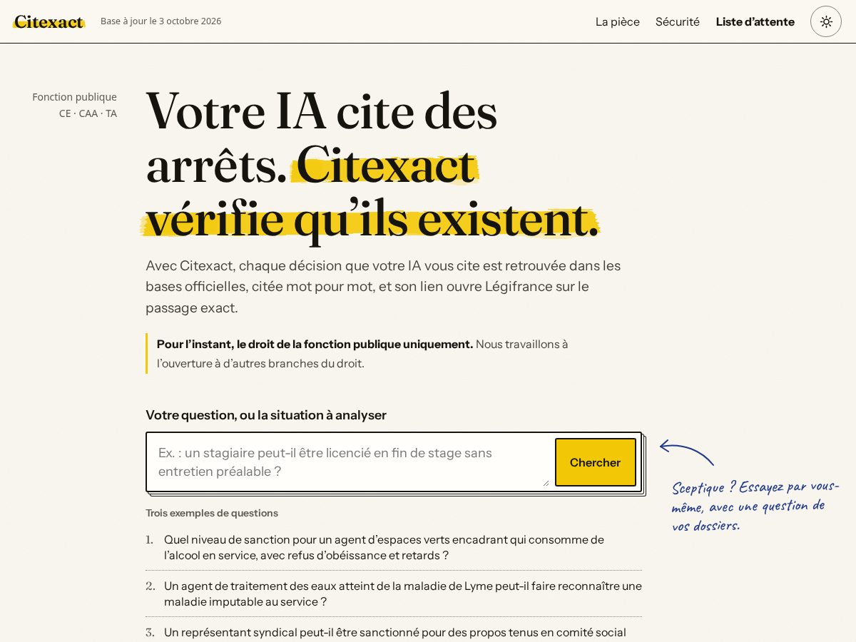 Landing-page snapshot of citexact.com