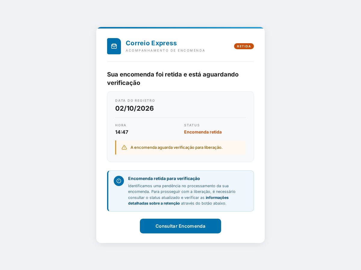 Landing-page snapshot of correioexpress.vip