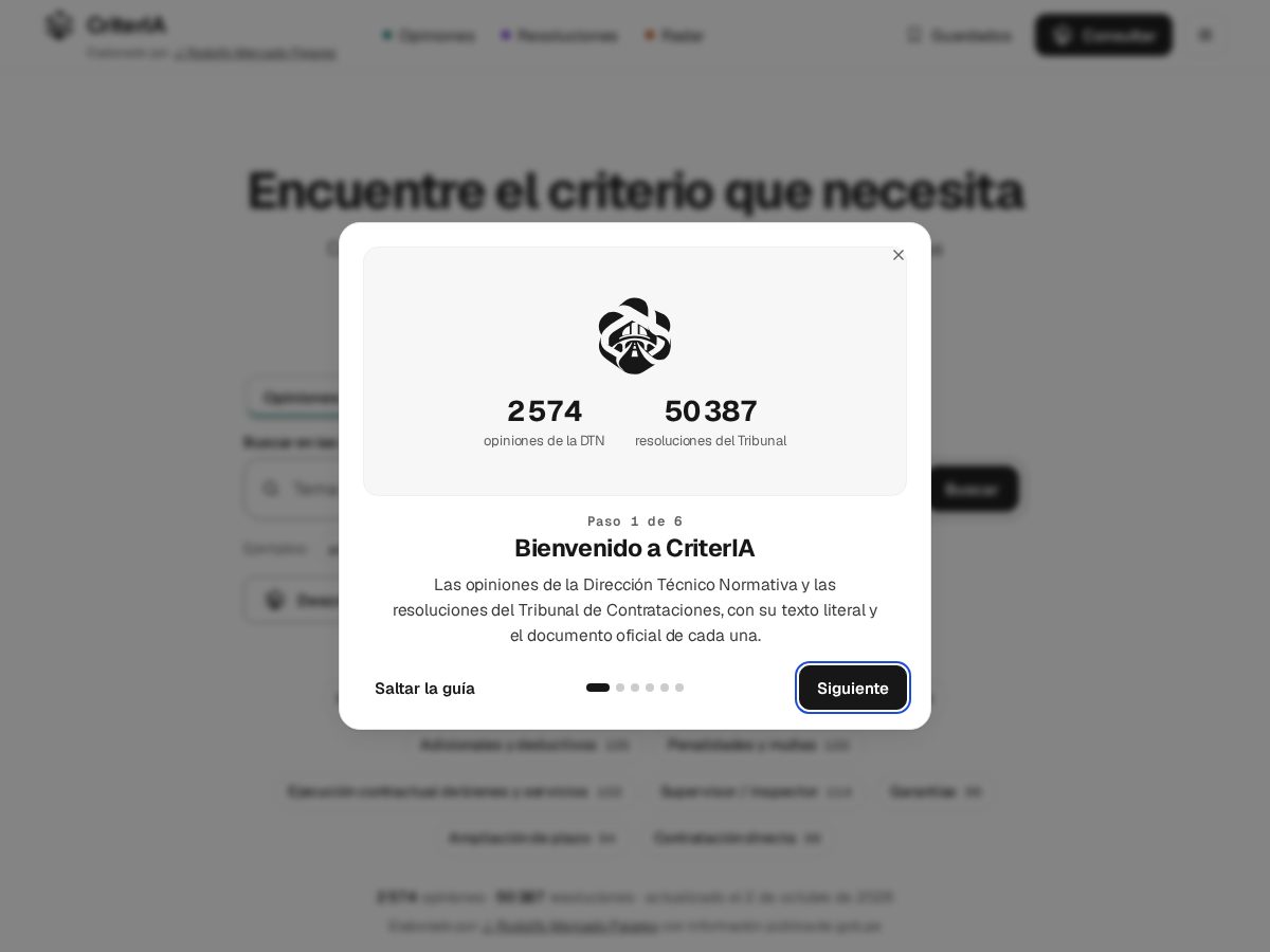 Landing-page snapshot of criteriaperu.com