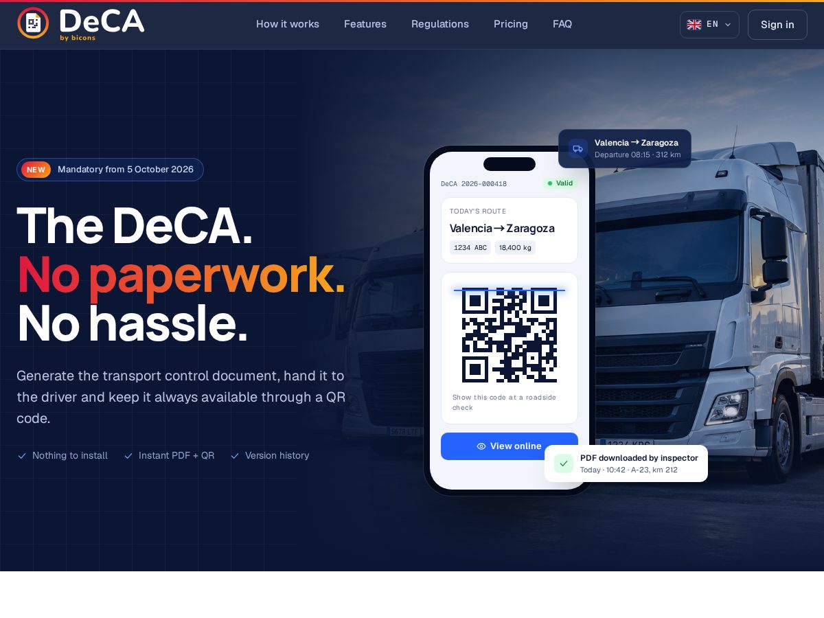Landing-page snapshot of decapass.com