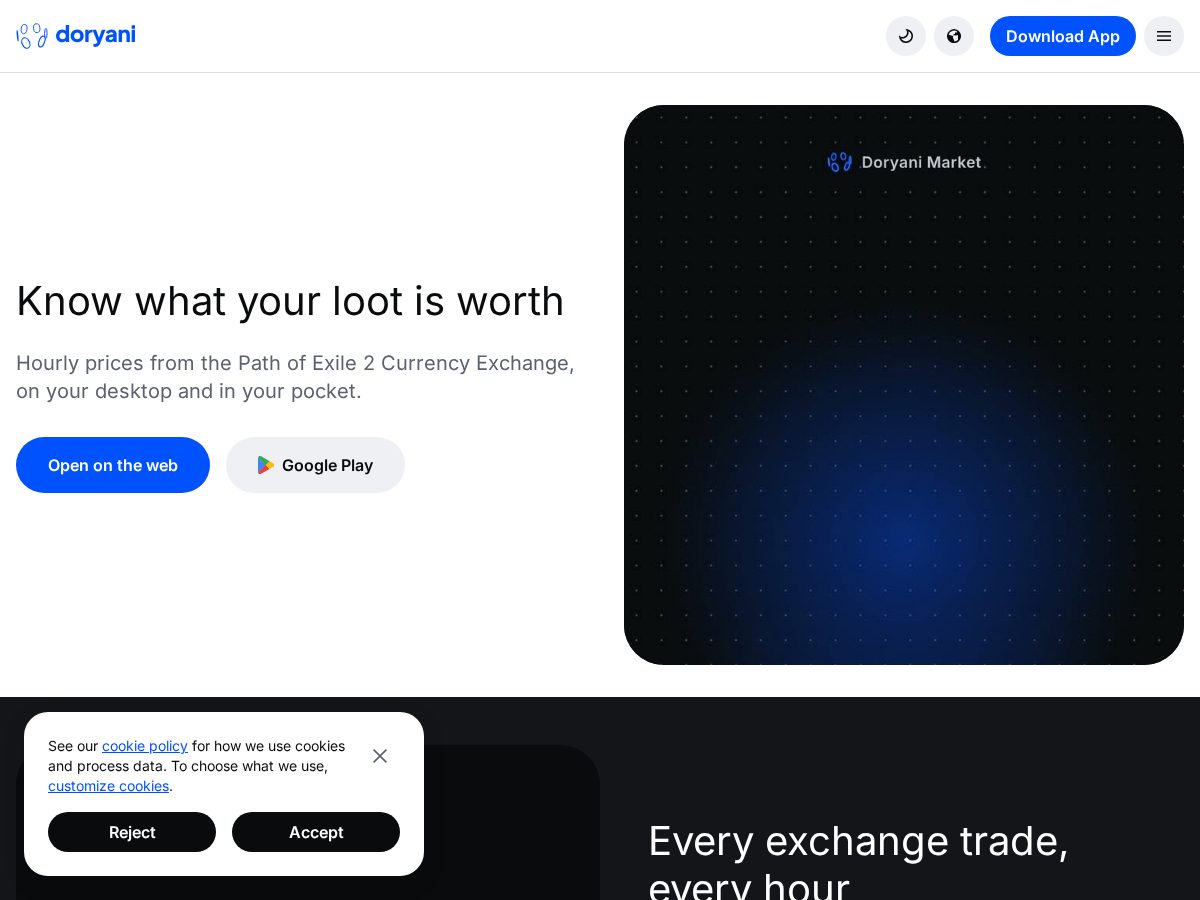 Landing-page snapshot of doryani.app
