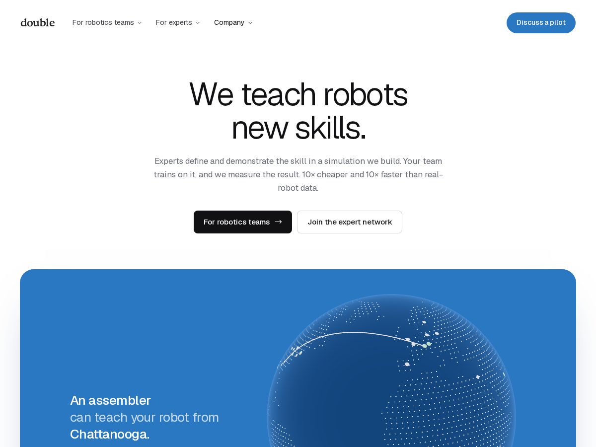 Landing-page snapshot of doublesimulations.com