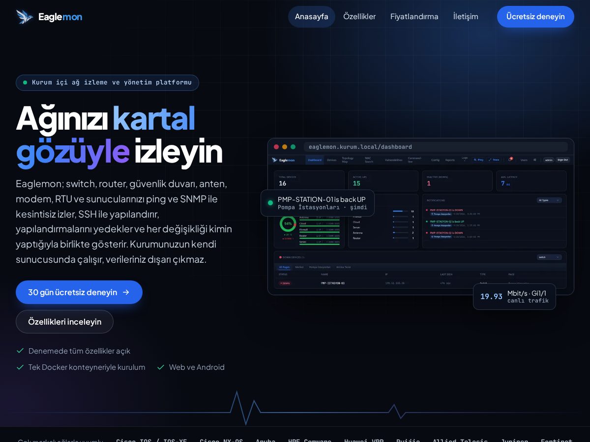 Landing-page snapshot of eaglemon.net