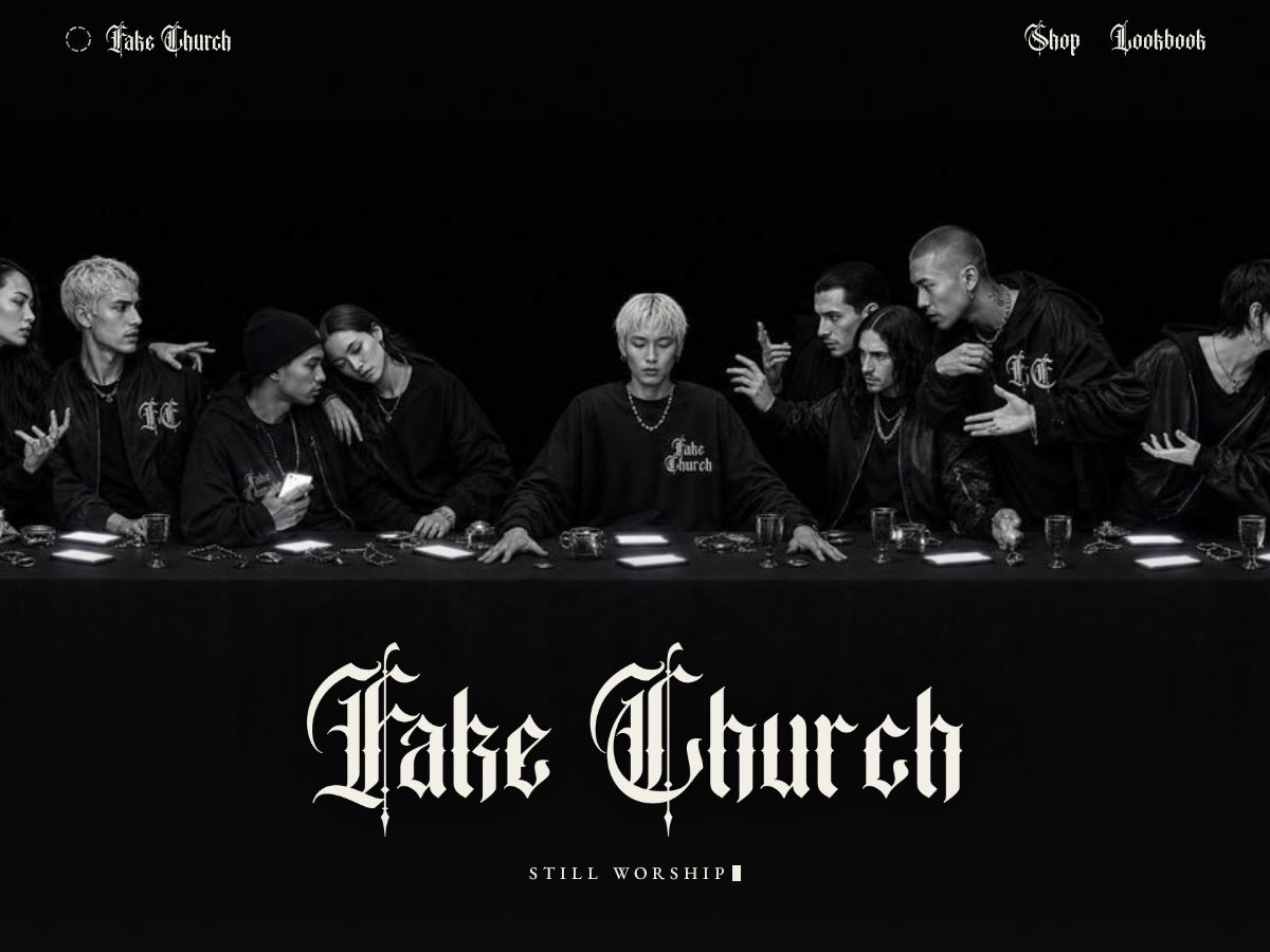 Landing-page snapshot of fakechurch.xyz