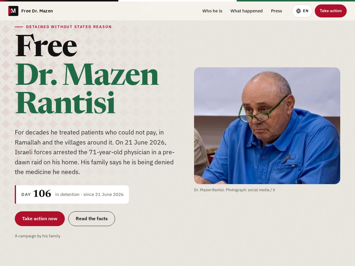 Landing-page snapshot of freedrmazen.com