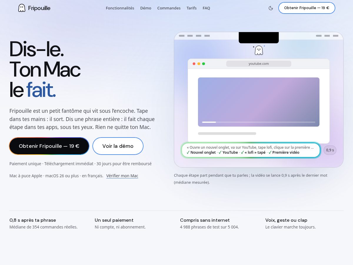 Landing-page snapshot of fripouille.app