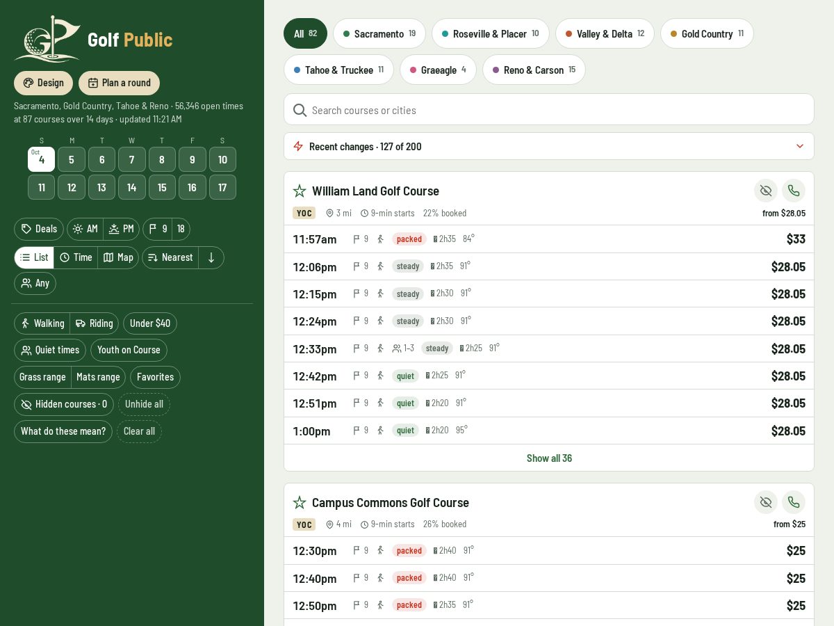 Landing-page snapshot of golfpublic.app