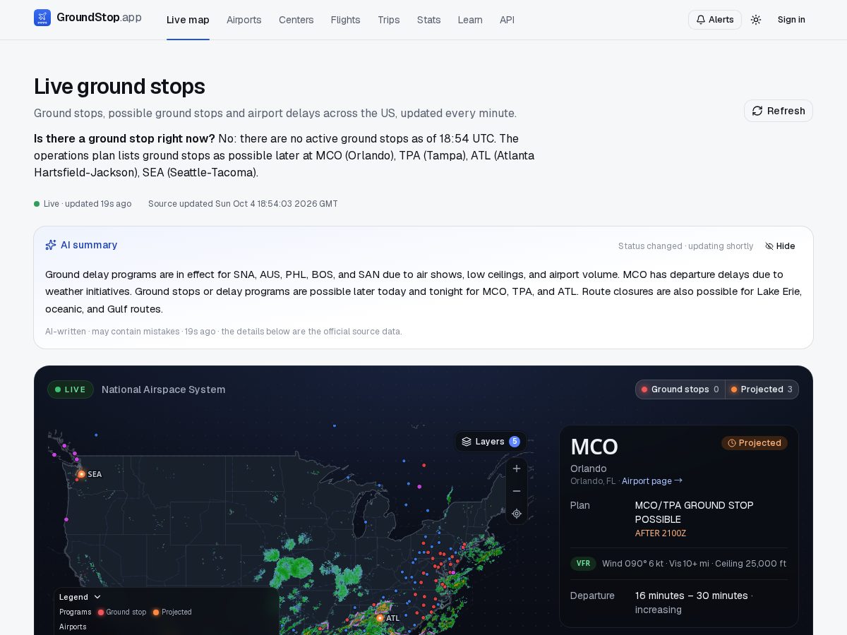 Landing-page snapshot of groundstop.app