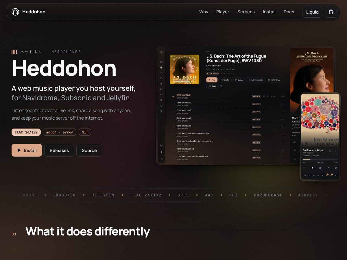 Landing-page snapshot of heddohon.app