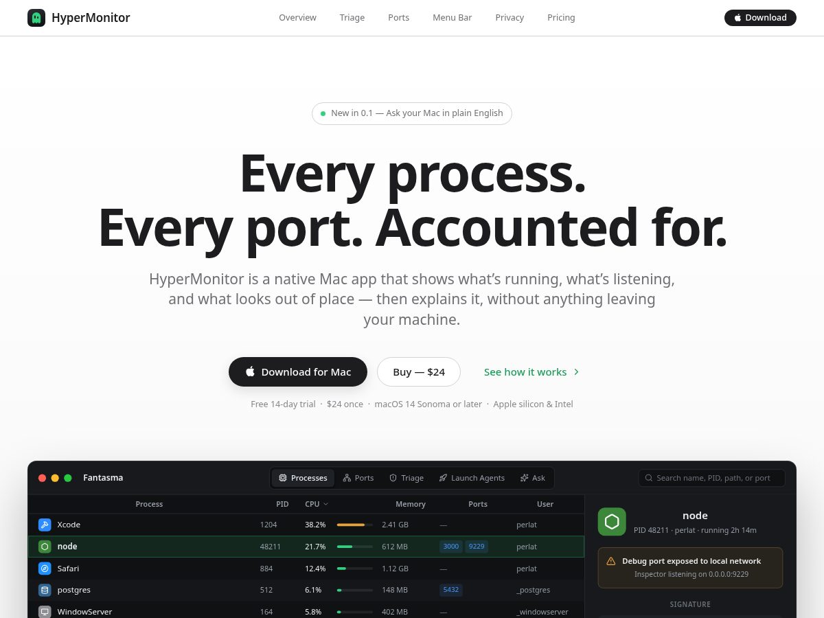 Landing-page snapshot of hypermonitor.app
