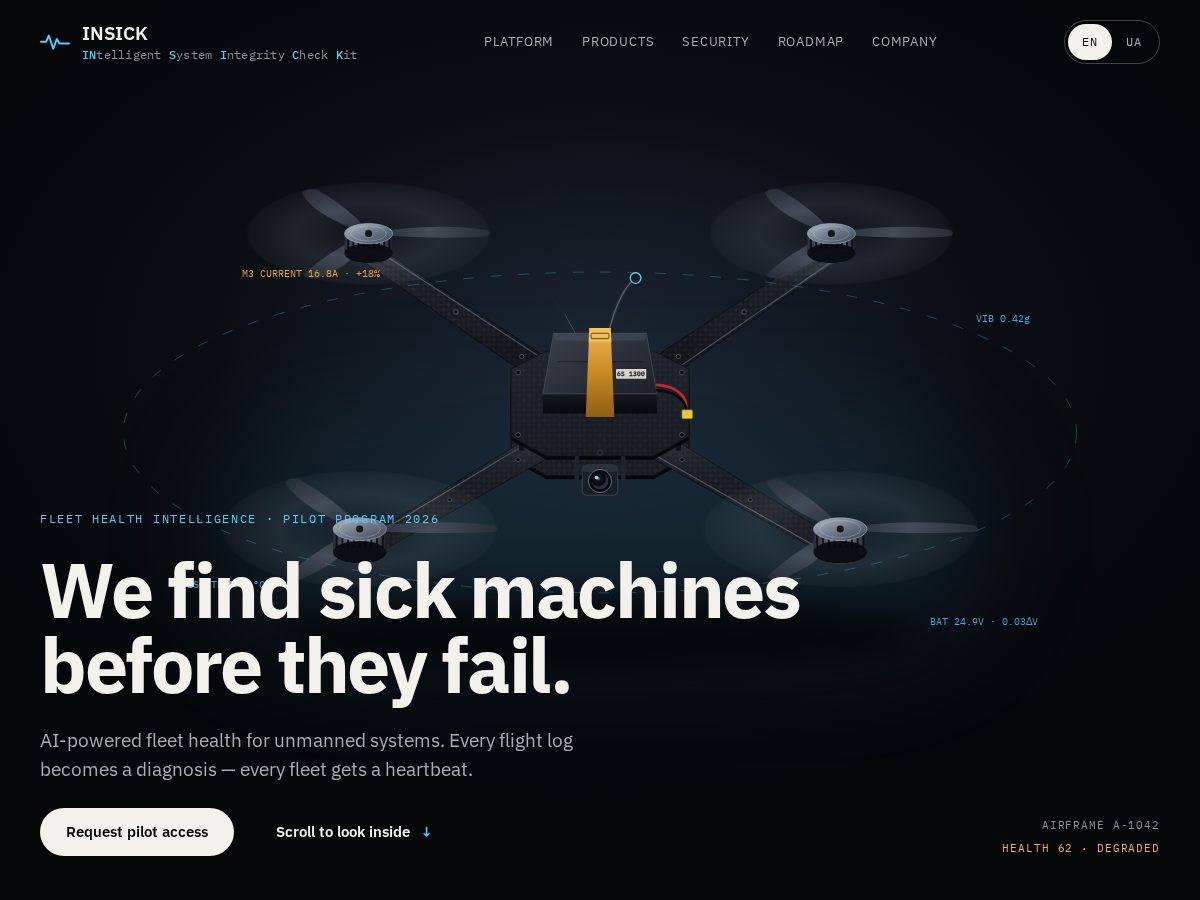 Landing-page snapshot of insick.xyz