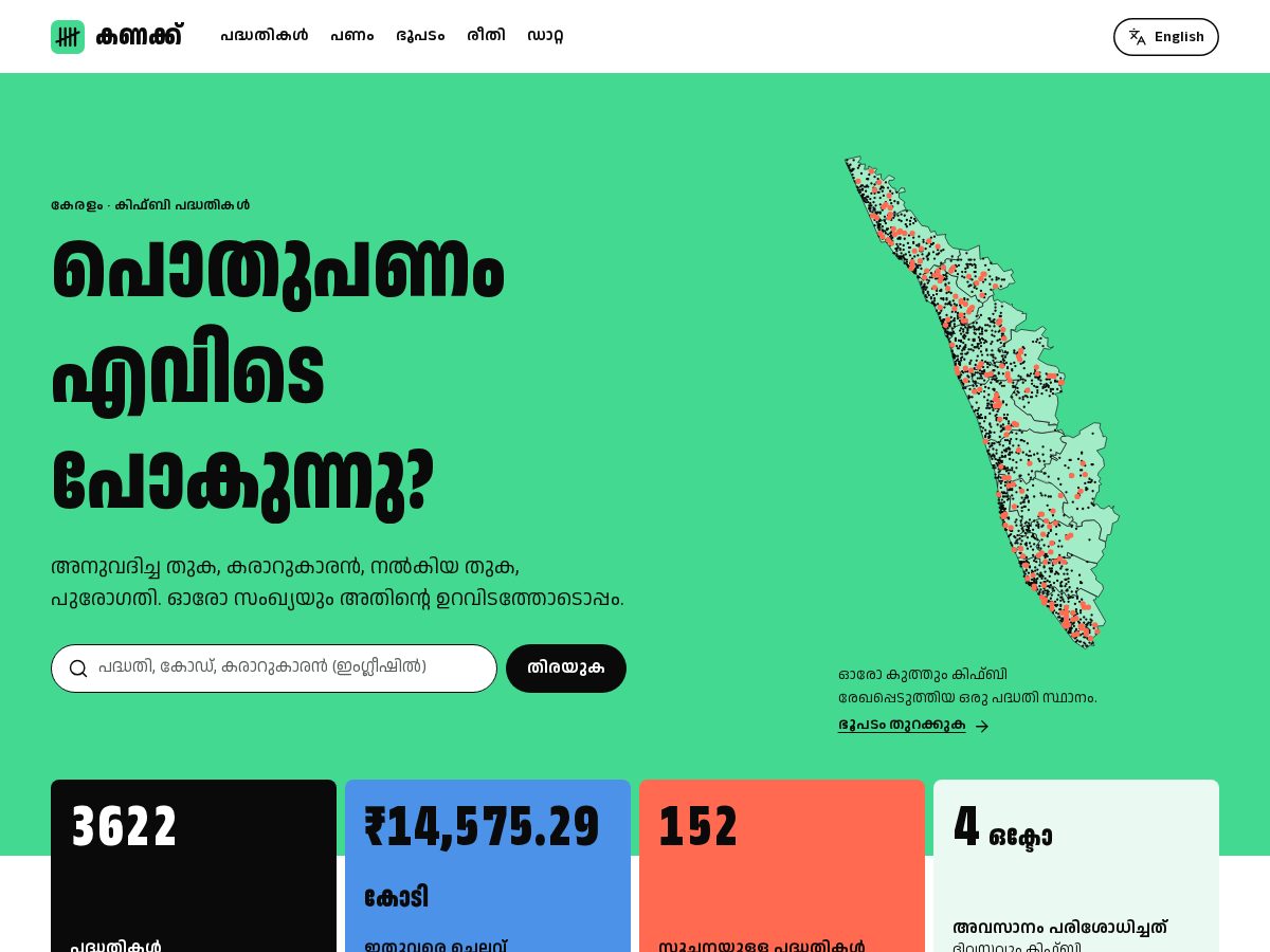 Landing-page snapshot of keralakanakku.com
