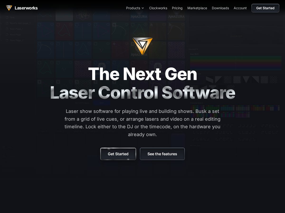 Landing-page snapshot of laserworks.live