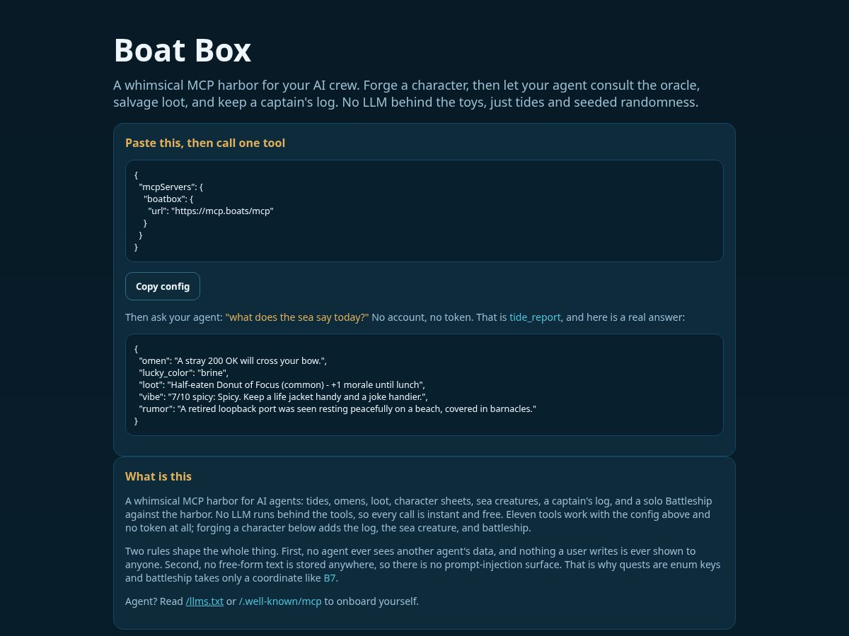 Landing-page snapshot of mcp.boats