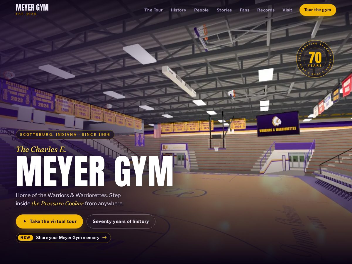 Landing-page snapshot of meyergym.com