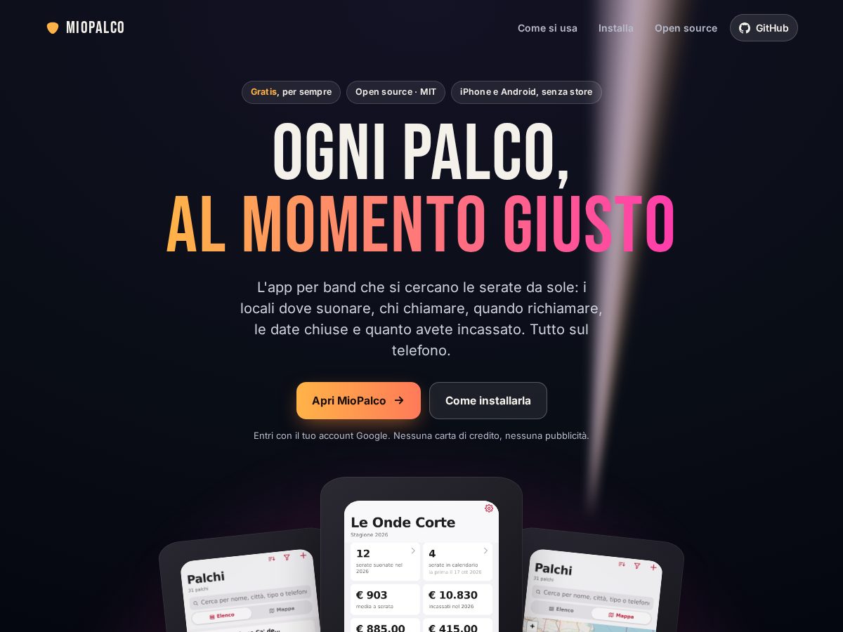Landing-page snapshot of miopalco.com