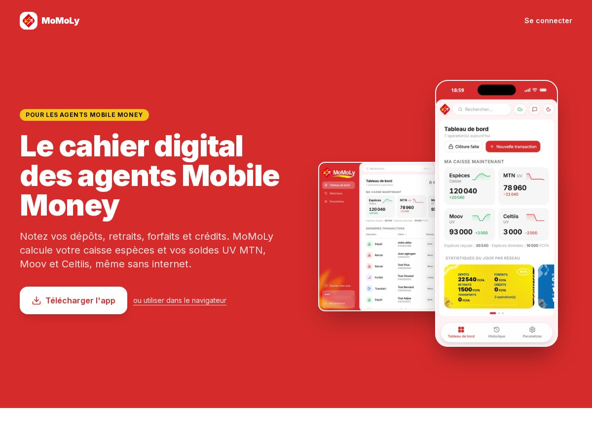 Landing-page snapshot of momoly.site