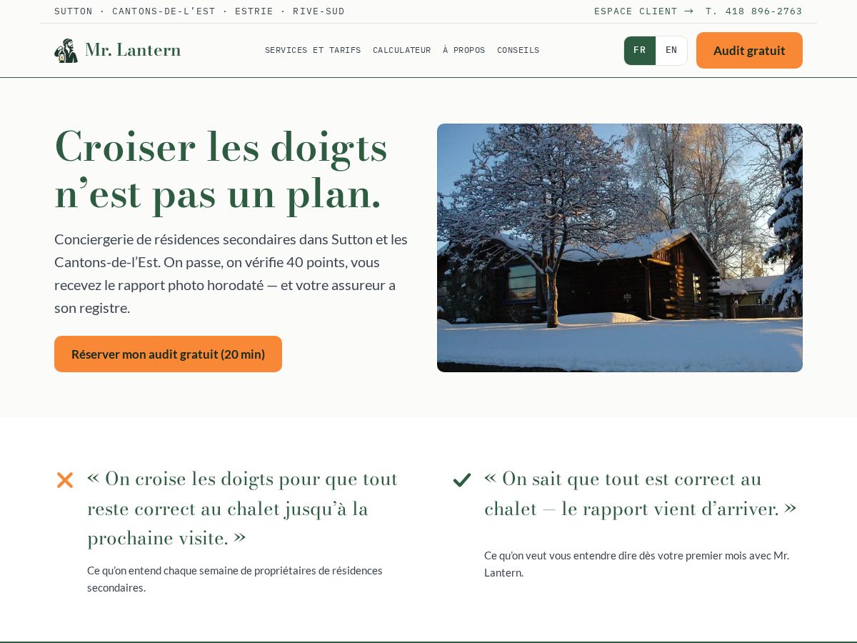 Landing-page snapshot of mrlantern.com