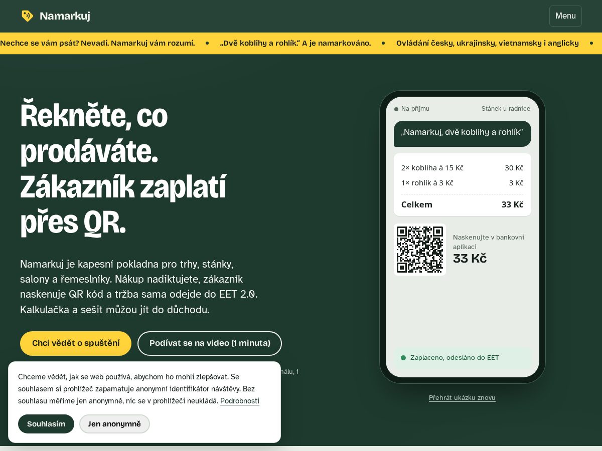 Landing-page snapshot of namarkuj.com