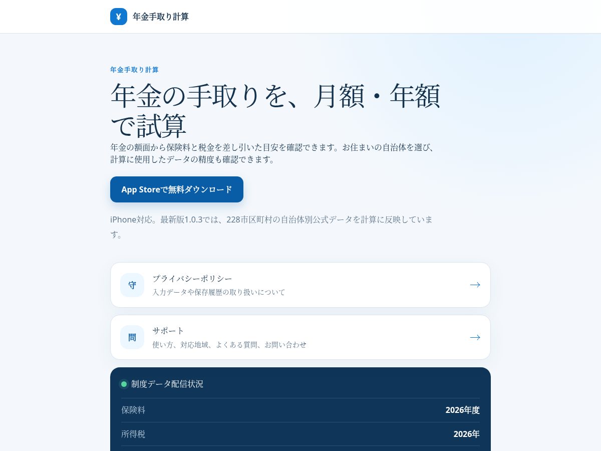 Landing-page snapshot of nenkin-tedori.com