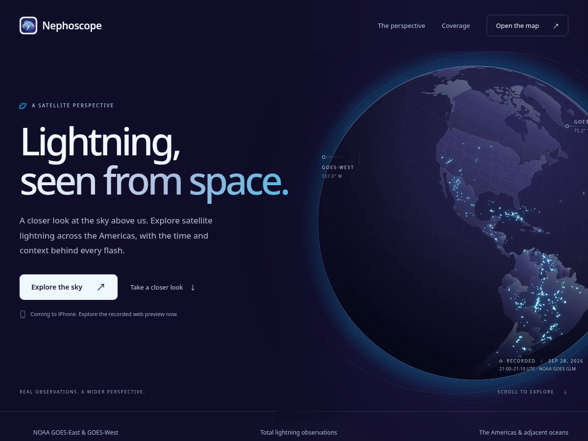 Landing-page snapshot of nephoscope.app