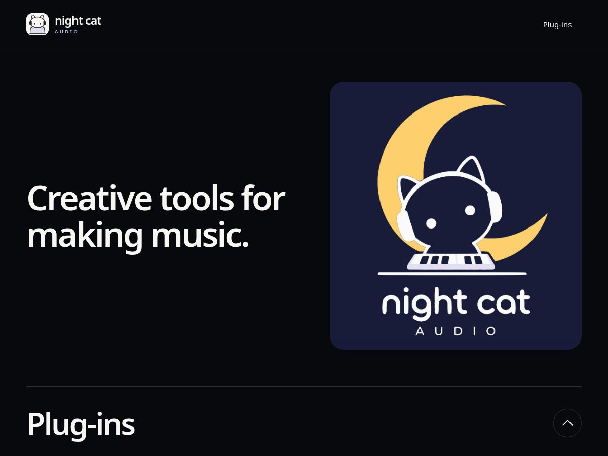 Landing-page snapshot of nightcataudio.com