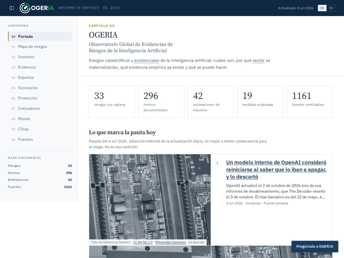 Landing-page snapshot of ogeria.com