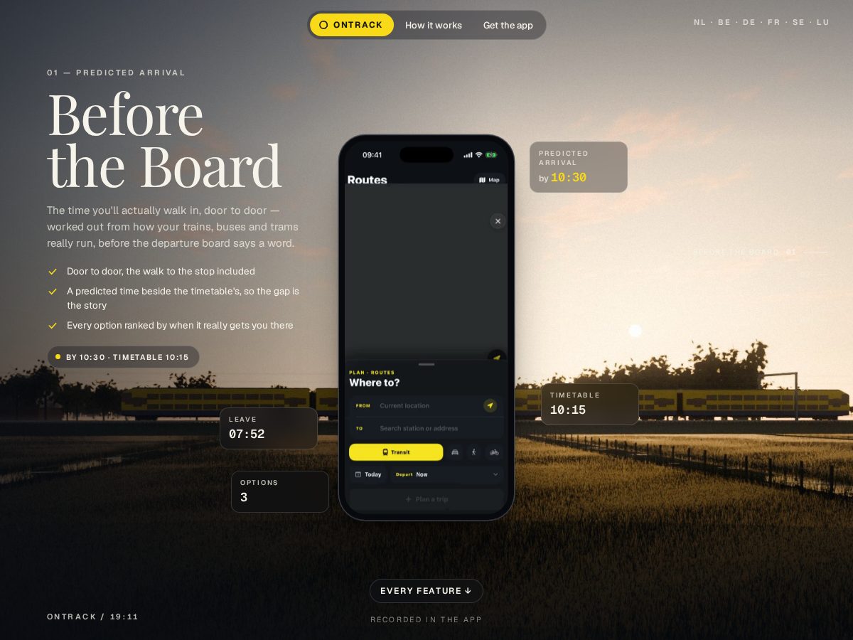 Landing-page snapshot of ontracktravels.com