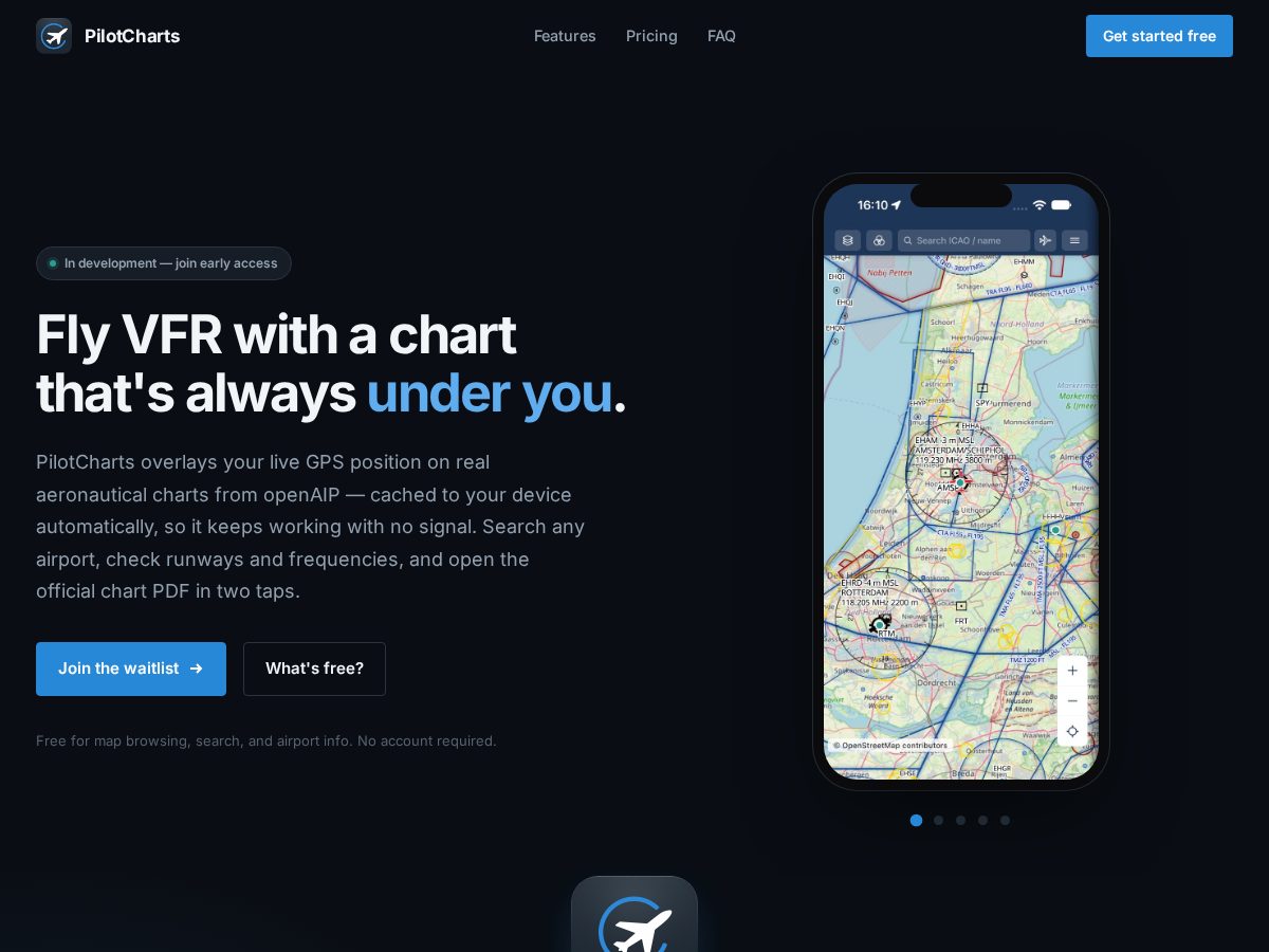 Landing-page snapshot of pilotcharts.app