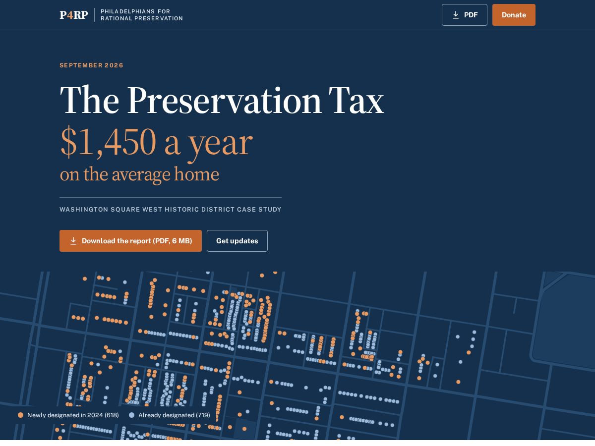 Landing-page snapshot of preservationtax.org