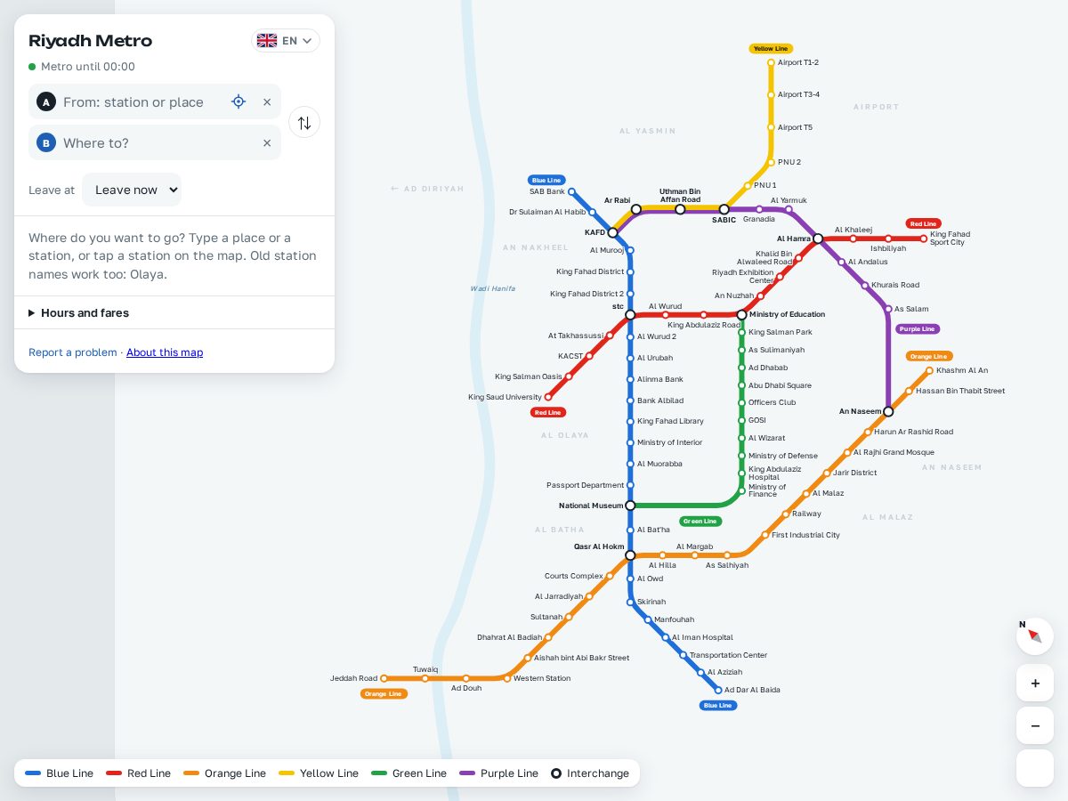 Landing-page snapshot of riyadhmetro.fyi